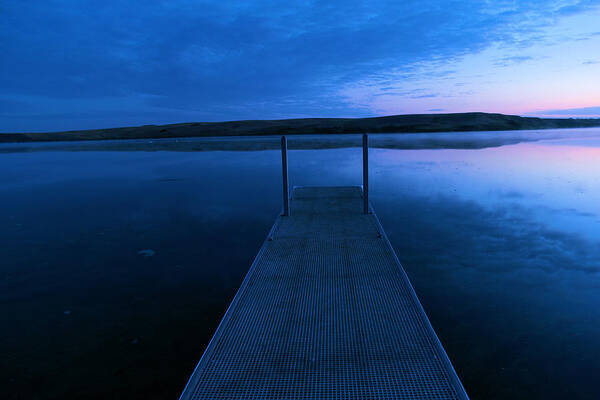 Dock Poster featuring the photograph Springbrook lake at dawn by Jeff Swan