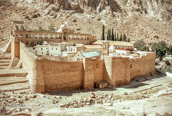 Poster featuring the photograph St Catherine's Monastery...Sinai by Paul Vitko
