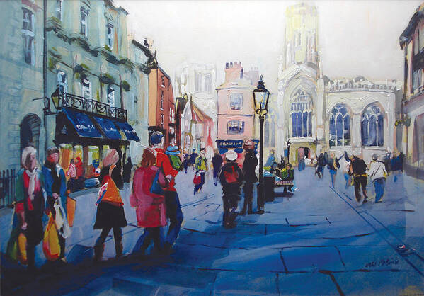 Saint Poster featuring the painting St Helen Square York by Neil McBride