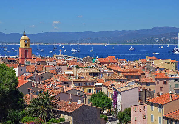 St Tropez Poster featuring the photograph St-Tropez Skyline by Corinne Rhode