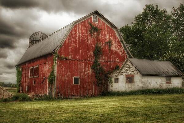 Barn Poster featuring the photograph 0047 - Stanley Road Red I by Sheryl L Sutter