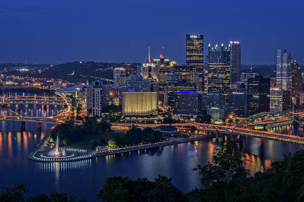 Pittsburgh Poster featuring the photograph Steel City Glow by Rick Berk
