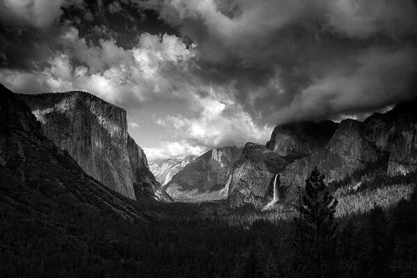 Tunnel View Poster featuring the photograph Storm Arrives in the Yosemite Valley by Raymond Salani III