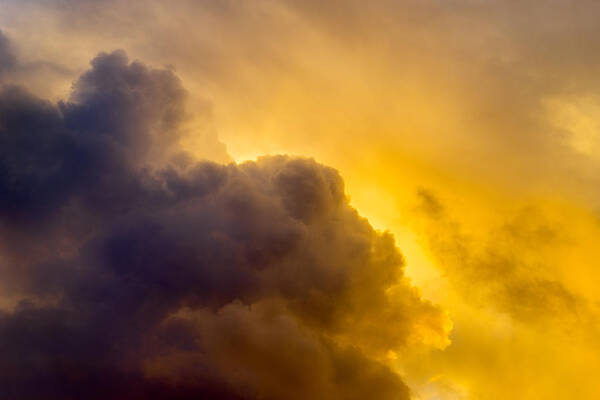 Clouds Poster featuring the photograph Storm Cloud Sunset by Derek Dean