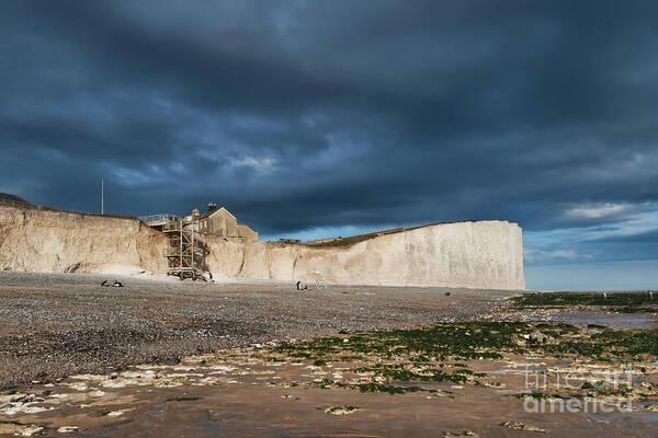 Birling Gap Poster featuring the photograph Storm Skies at Birling Gap by Ann Garrett
