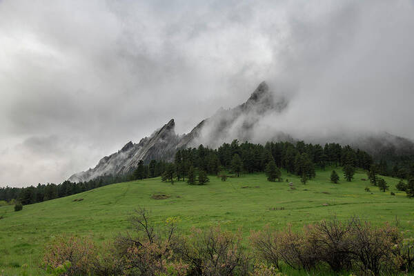 Flatirons Poster featuring the photograph Stormy Flatirons by Philip Rodgers