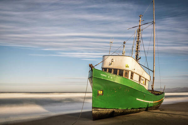 Ship Poster featuring the photograph Stranded on the Beach by Jon Glaser