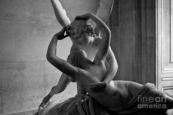 Cupid Poster featuring the photograph Cupid and Psyche Embracing by M G Whittingham