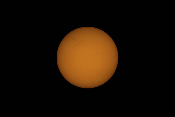 Sun Poster featuring the photograph Sun with 2 Sunspots by Krystal Billett