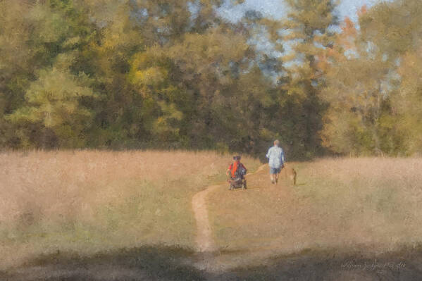 Landscape Poster featuring the painting Sunday Afternoon Walk by Bill McEntee