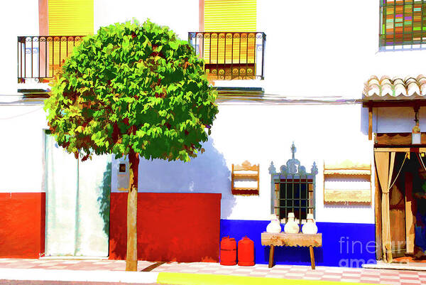 Spain Quiet Streets Poster featuring the photograph Sunney Afternoon Spain by Rick Bragan