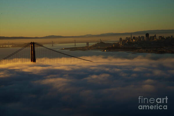 Sunrise Poster featuring the photograph Sunrise at the Golden Gate by David Bearden