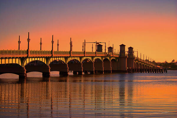 Sunrise Poster featuring the photograph Sunrise Bridge of Lions by Stacey Sather