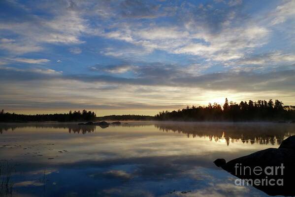Sunrise Poster featuring the photograph Sunrise on Lake Jeanette by Sandra Updyke
