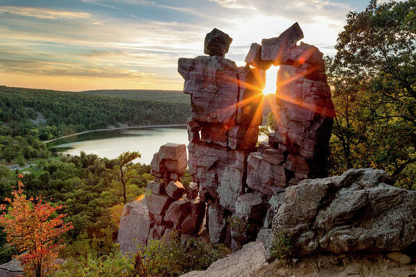 Landscape Poster featuring the photograph Sunset at Devil's Doorway by Nate Brack