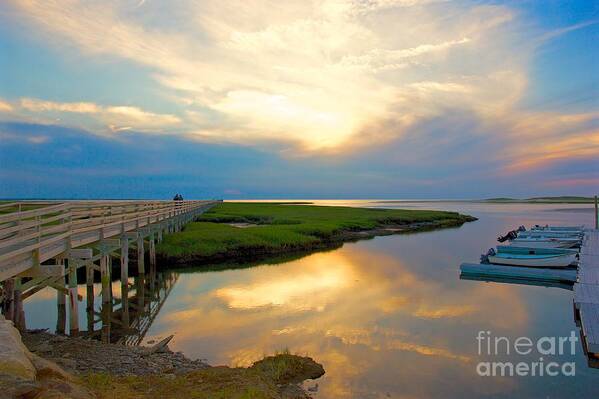 Cape Cod Poster featuring the photograph Sunset at the Boardwalk by Amazing Jules