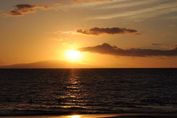 Maui Poster featuring the photograph Sunset in Maui by Michael Albright