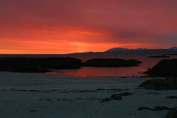 Scotland Poster featuring the photograph Sunset on Arisaig by Mike Bambridge