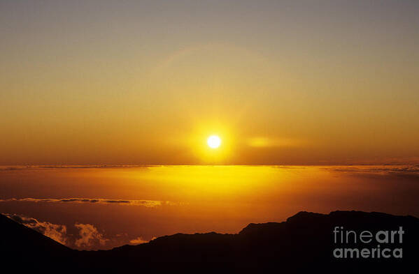 Above Poster featuring the photograph Sunset On The Horizon by Carl Shaneff - Printscapes