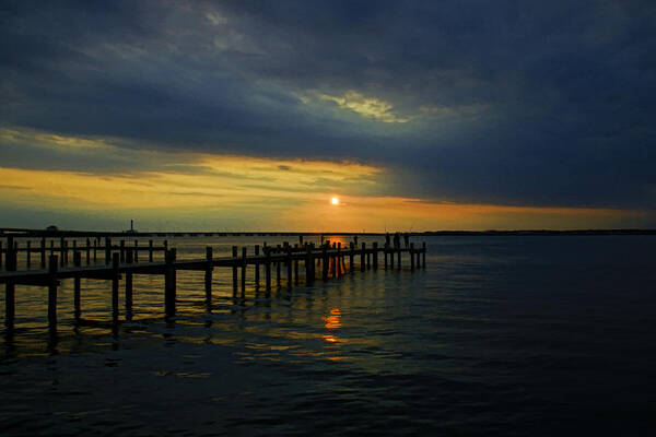 Sunset Poster featuring the photograph Sunset Over the Bay by Allen Beatty