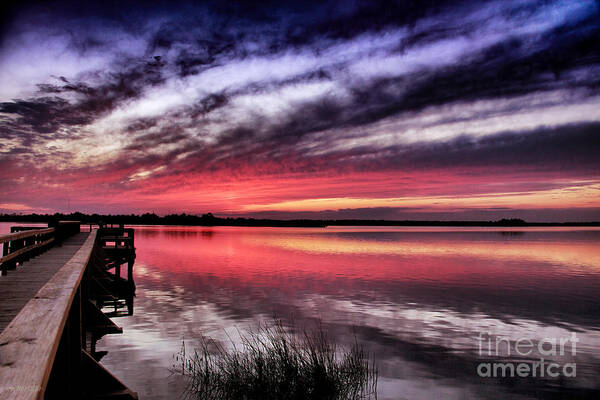 Sunset Print Poster featuring the photograph Sunset Reflections by Phil Mancuso