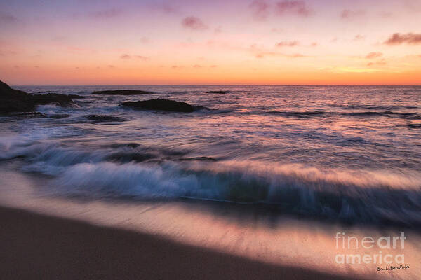 Beach Poster featuring the photograph Sunset Surf by Brandon Bonafede