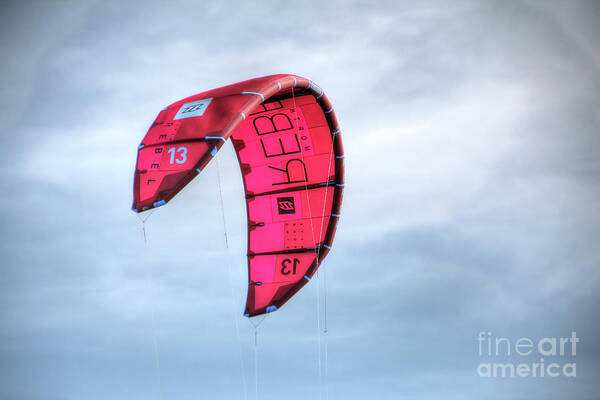 Adrian Laroque Poster featuring the photograph Surfing Kite by LR Photography