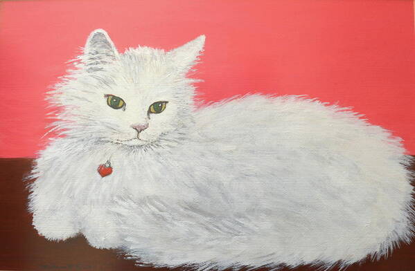 Cat Poster featuring the painting Sweet Pea by Kathleen McDermott