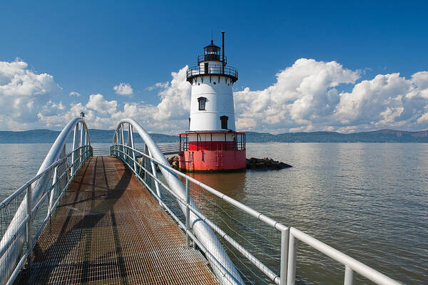 Coastal Poster featuring the photograph Tarrytown Lighthouse Hudson River New York by George Oze