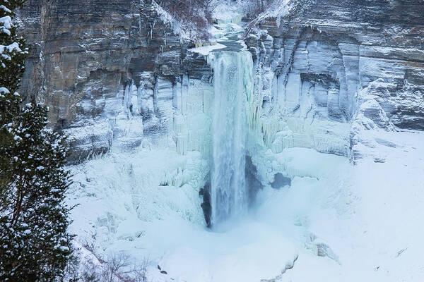 Taughannock Falls Poster featuring the photograph Taughannock Falls in Winter 2 by Mindy Musick King