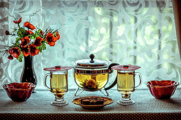 Tea Poster featuring the photograph Tea Time by Lilia S