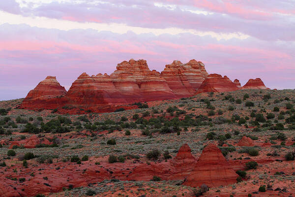 Sunset Poster featuring the photograph Teepees Sunset - Coyote Buttes by Brett Pelletier