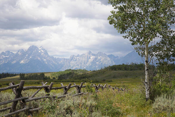 Tetons Poster featuring the photograph Teton Ranch by Diane Bohna