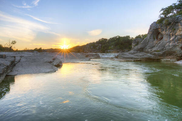 Texas Hill Country Poster featuring the photograph Texas Hill Country Sunset in June 1 by Rob Greebon