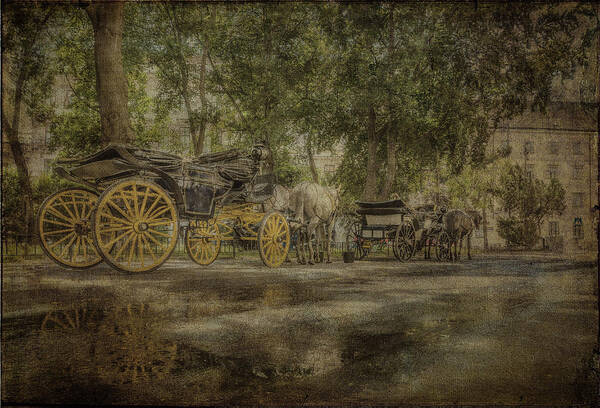 Color Efex Pro Poster featuring the photograph Textured carriages by Roberto Pagani
