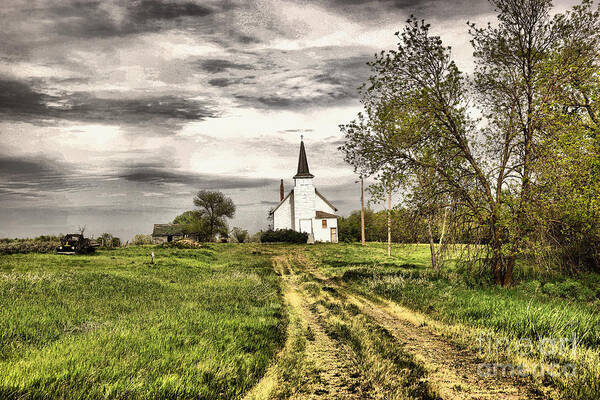 Church Poster featuring the photograph That old dirt road to salvation by Jeff Swan