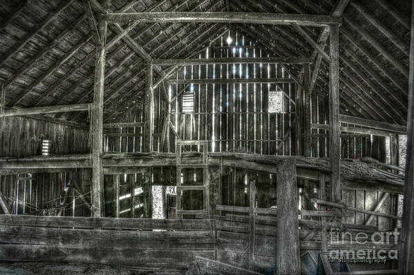 Wooden Poster featuring the digital art The Barn by Dan Stone