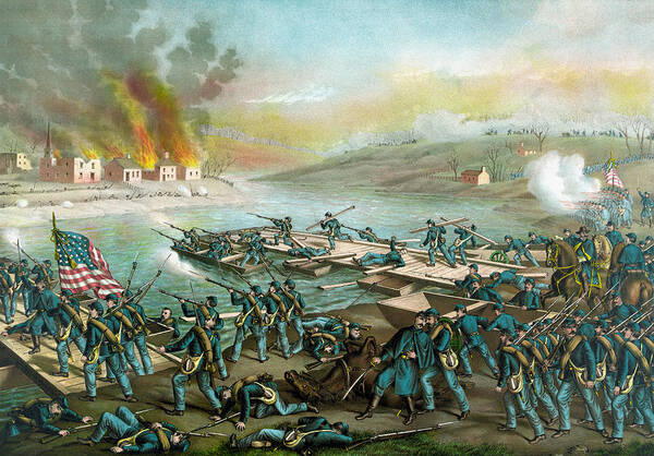 Civil War Poster featuring the painting The Battle of Fredericksburg - Civil War by War Is Hell Store