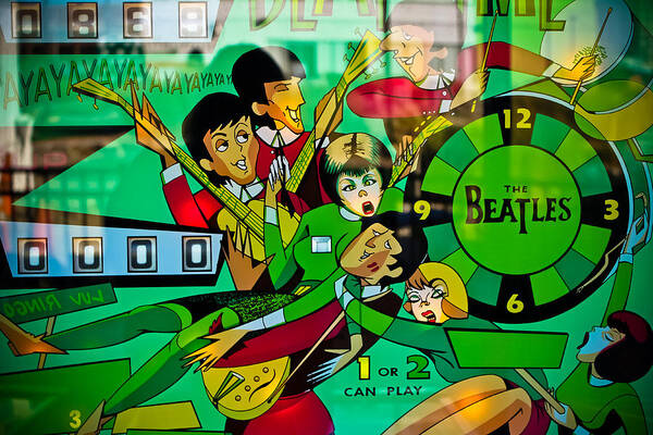 Pinball Poster featuring the photograph The Beatles - Pinball Art by Colleen Kammerer