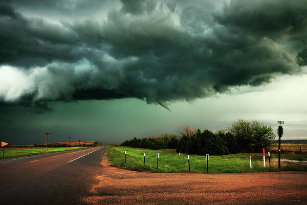 Gurley Poster featuring the photograph The Birth of a Funnel Cloud by Brian Gustafson