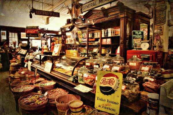 Antique Poster featuring the photograph The Candy Counter by Lana Trussell