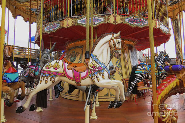 Merry-go-round Poster featuring the photograph The Carousel by Scott Cameron