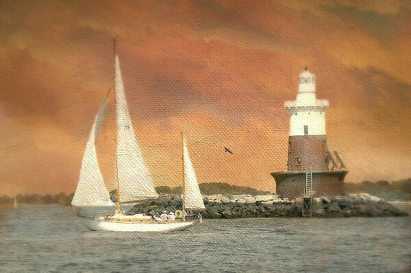 Lighthouse Poster featuring the photograph The Chase by Diana Angstadt