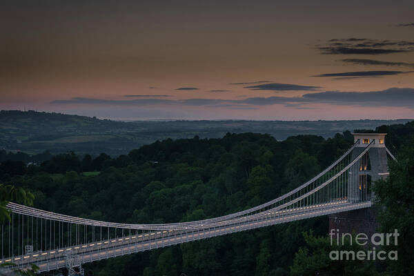 Clifton Suspension Bridge Poster featuring the photograph The Clifton Suspension Bridge, Bristol England by Perry Rodriguez