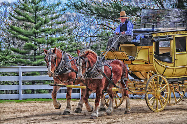 Coach Poster featuring the photograph The Coach Arrives by Mike Martin