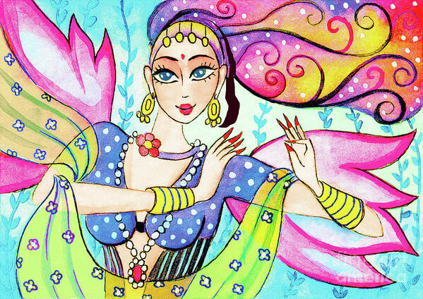 Fairy Dancer Poster featuring the painting The Dance of Pari by Eva Campbell