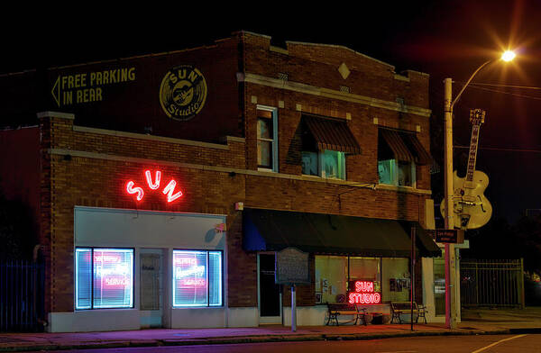 Memphis Poster featuring the photograph The Famous Sun Records Studio by Mountain Dreams