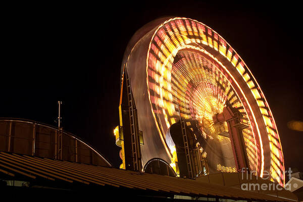Ferris Wheel Poster featuring the photograph The Ferris Wheel by David Bishop