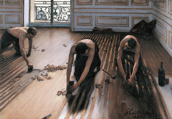 Floor Scrapers Poster featuring the painting The Floor Scrapers #6 by Gustave Caillebotte