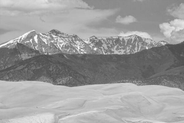 The Great Colorado Sand Dunes; Great Sand Dunes National Park And Preserve; Sand Dunes Black And White Prints; Sand Dunes Black And White Canvas Art; Colorado; Sand; Dunes; Nature Photography Prints;  Poster featuring the photograph The Great Colorado Sand Dunes by James BO Insogna